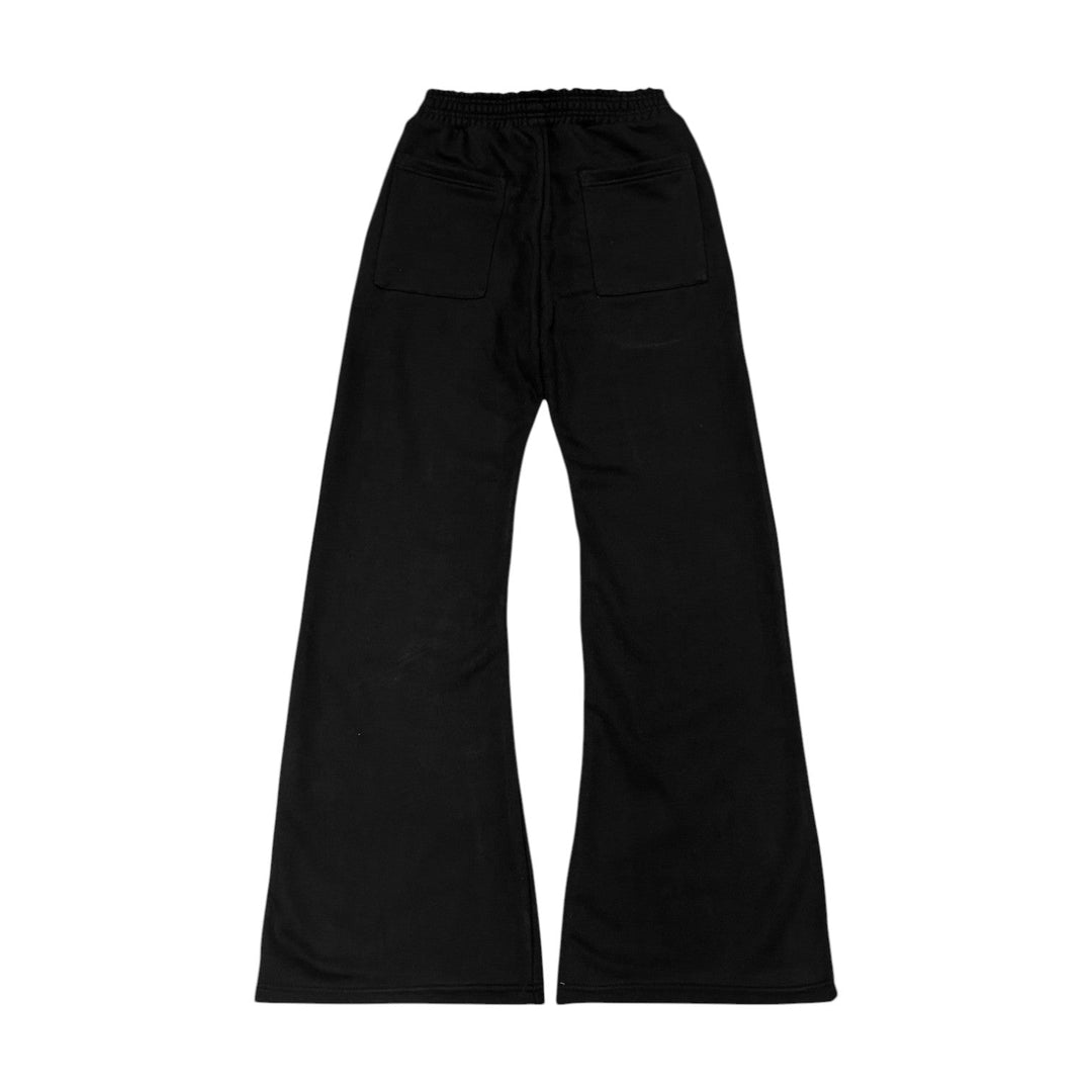 FLARED SWEATPANTS, JET BLACK