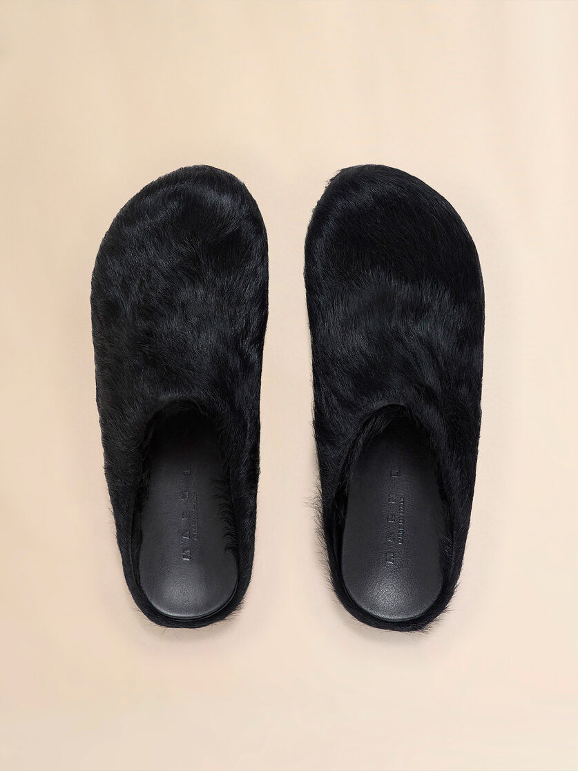 Marni Long Hair Calfskin Fussbett Sabot Mule
