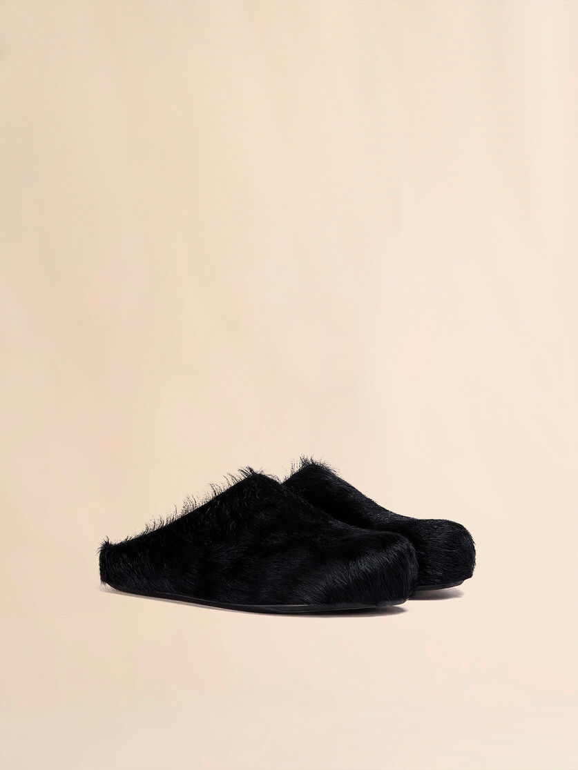 Marni Long Hair Calfskin Fussbett Sabot Mule