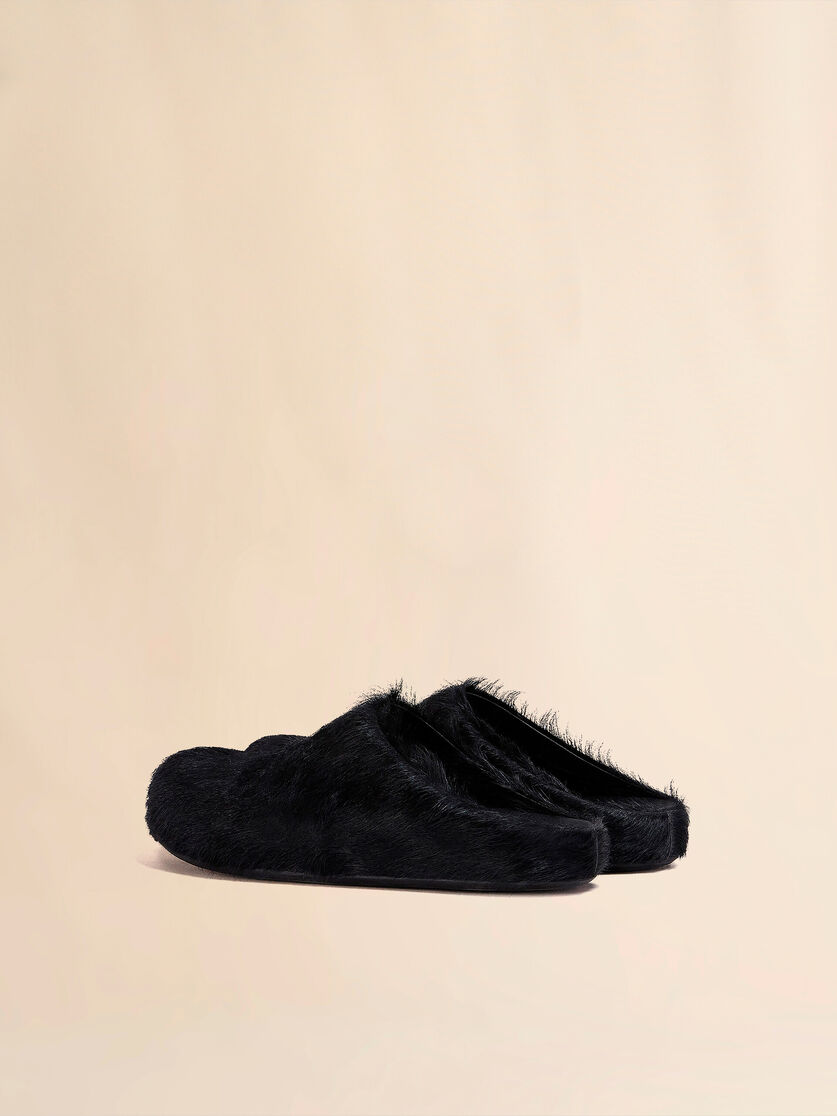 Marni Long Hair Calfskin Fussbett Sabot Mule